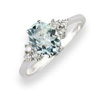Anello Namuri Donna in Oro bianco Acquamarina AN-2386/AM